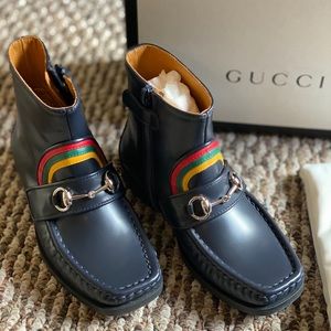 GUCCI Kids Boys Leather Boots sizes 28 and 32